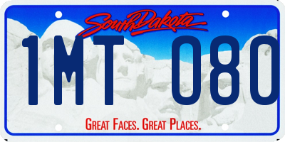 SD license plate 1MTO80