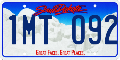 SD license plate 1MTO92