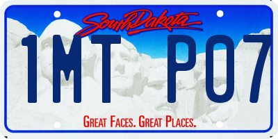 SD license plate 1MTP07