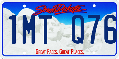 SD license plate 1MTQ76