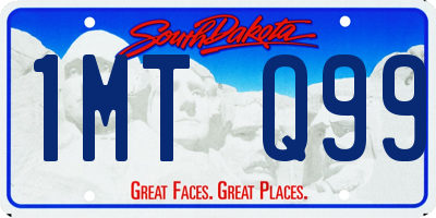 SD license plate 1MTQ99