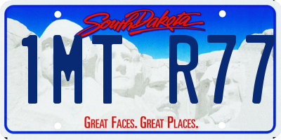 SD license plate 1MTR77