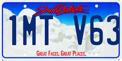 SD license plate 1MTV63
