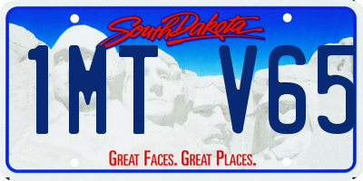 SD license plate 1MTV65