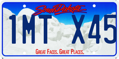 SD license plate 1MTX45