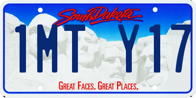 SD license plate 1MTY17