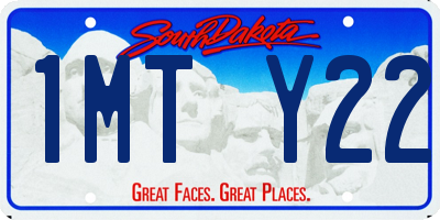 SD license plate 1MTY22