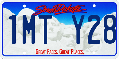 SD license plate 1MTY28