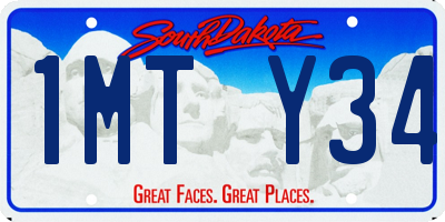 SD license plate 1MTY34