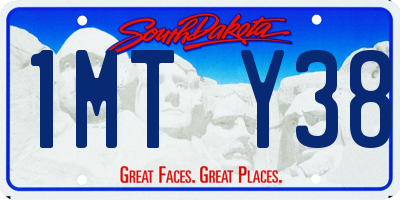 SD license plate 1MTY38
