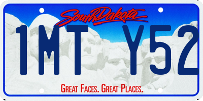 SD license plate 1MTY52