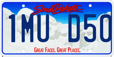 SD license plate 1MUD50
