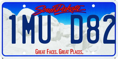 SD license plate 1MUD82