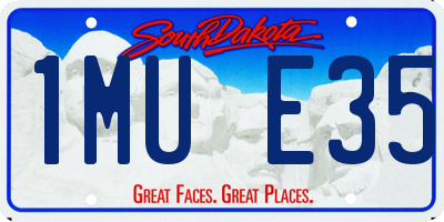 SD license plate 1MUE35