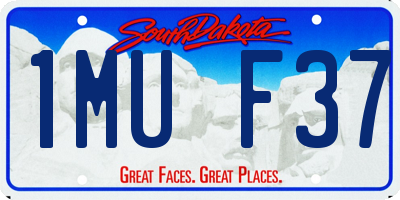 SD license plate 1MUF37