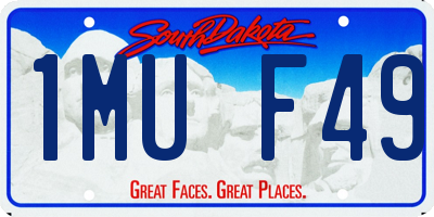 SD license plate 1MUF49
