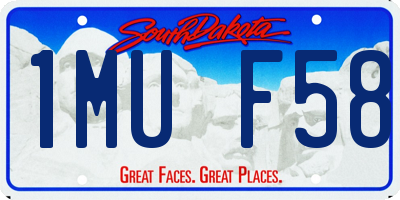 SD license plate 1MUF58