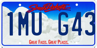 SD license plate 1MUG43