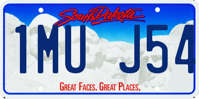 SD license plate 1MUJ54