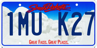 SD license plate 1MUK27