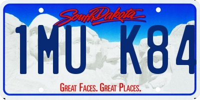 SD license plate 1MUK84