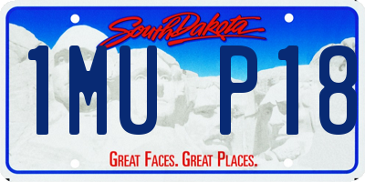 SD license plate 1MUP18