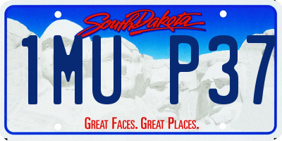 SD license plate 1MUP37
