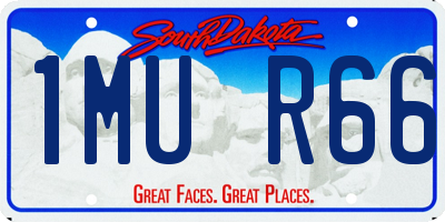 SD license plate 1MUR66