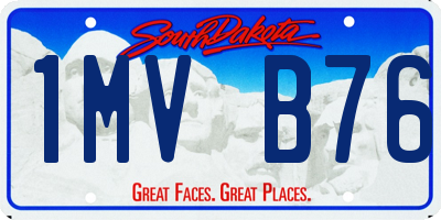 SD license plate 1MVB76