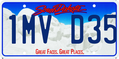 SD license plate 1MVD35