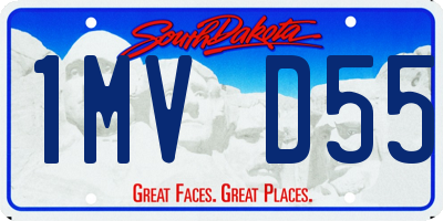 SD license plate 1MVD55