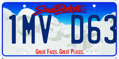 SD license plate 1MVD63