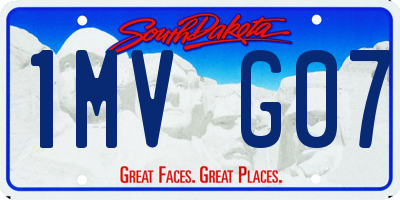 SD license plate 1MVG07