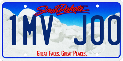 SD license plate 1MVJ00