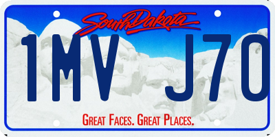 SD license plate 1MVJ70