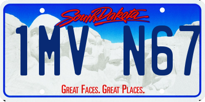 SD license plate 1MVN67
