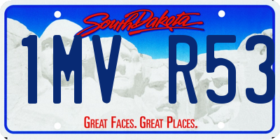SD license plate 1MVR53