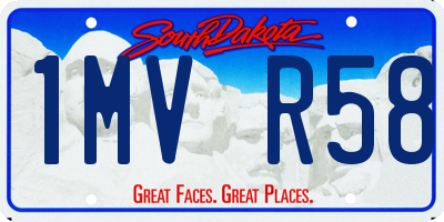 SD license plate 1MVR58
