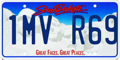 SD license plate 1MVR69