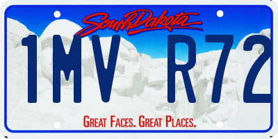 SD license plate 1MVR72