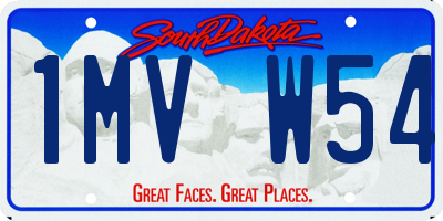 SD license plate 1MVW54