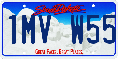 SD license plate 1MVW55
