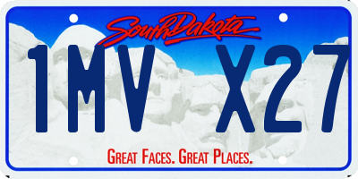 SD license plate 1MVX27