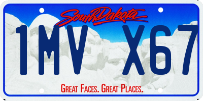 SD license plate 1MVX67