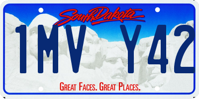 SD license plate 1MVY42