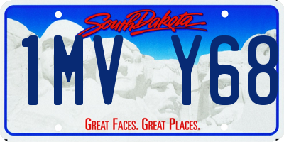 SD license plate 1MVY68