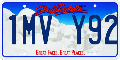 SD license plate 1MVY92