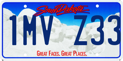 SD license plate 1MVZ33