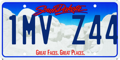 SD license plate 1MVZ44