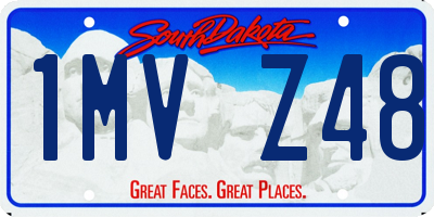 SD license plate 1MVZ48
